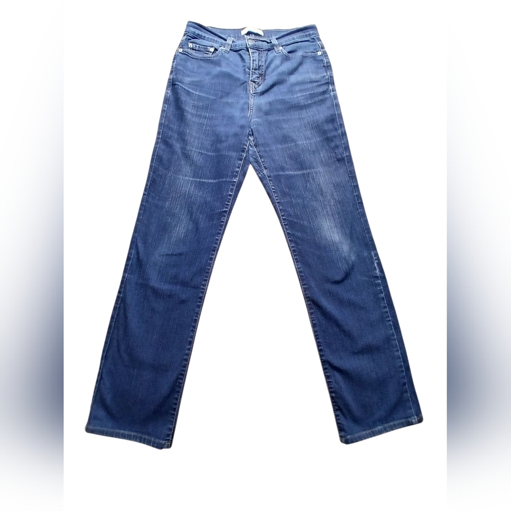 Levi's 512 Women's Jeans Size 28x30 Tummy Slimming Straight fit Blue Stretch